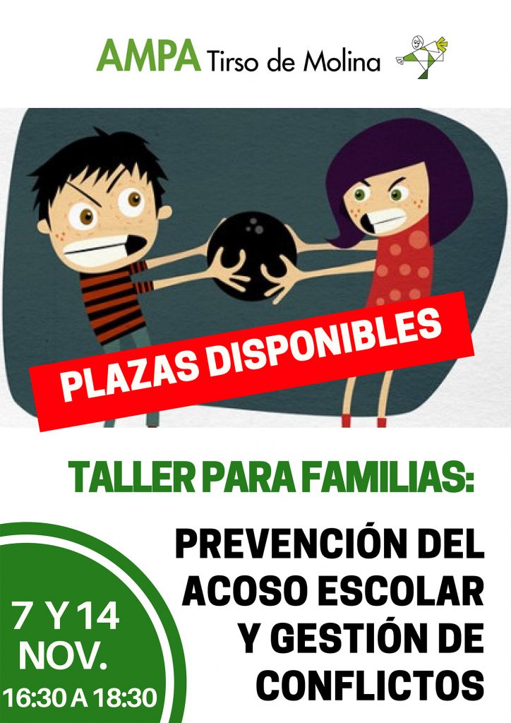 7 Y 14 De Noviembre Taller Para Familias Sobre Prevención Del Acoso Escolar Y Gestión De 7375